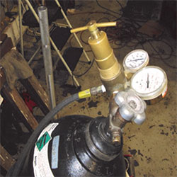 Nitrogen Bottle Pressure Valves used to charge ELI landing gear struts.